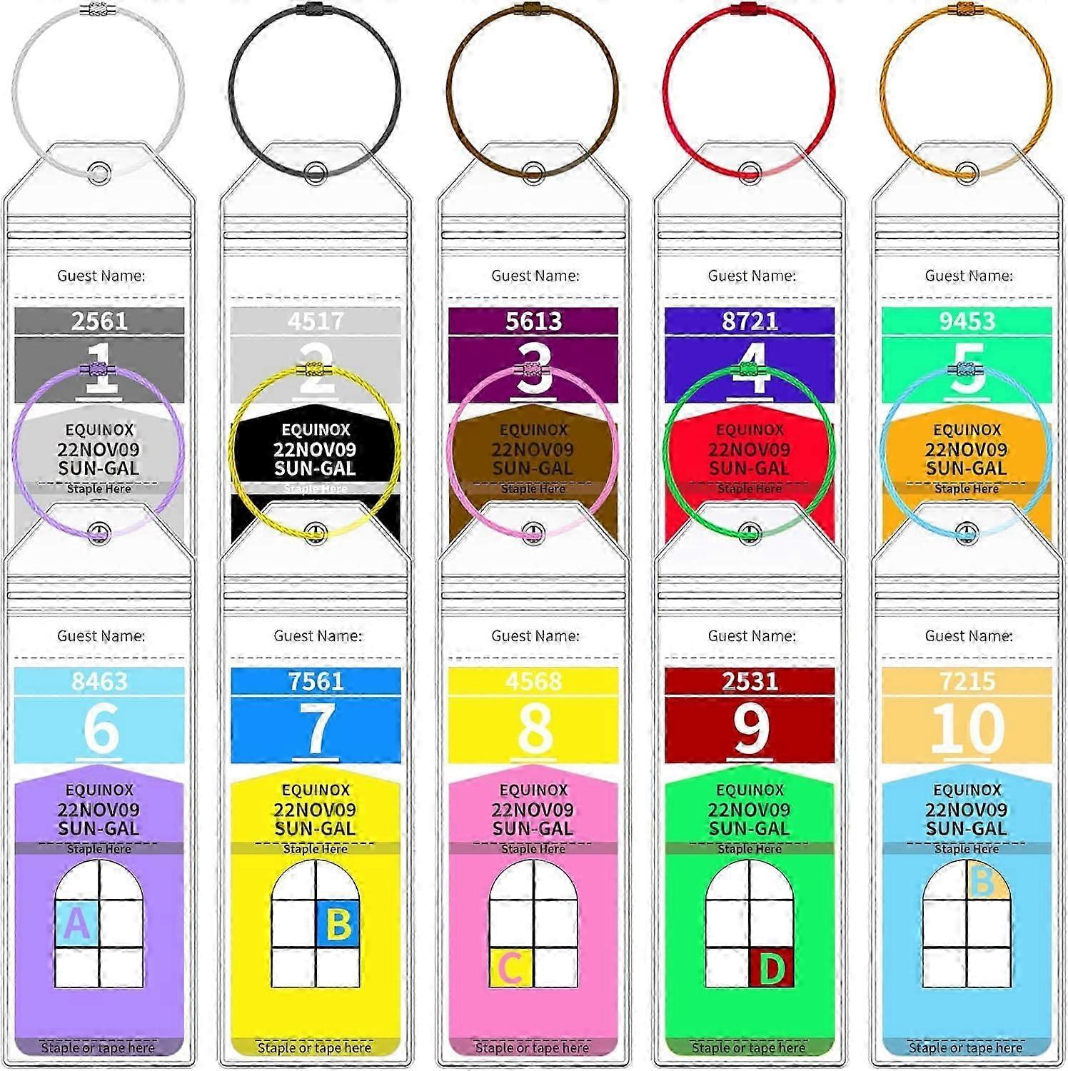 10-Pack Steel-Loop Tag Holders