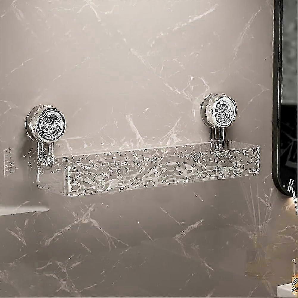 Clear Removable Wall Caddy compatible with Bathroom Shower Storage, Practical Rectangle Design compatible with Homes 26s
