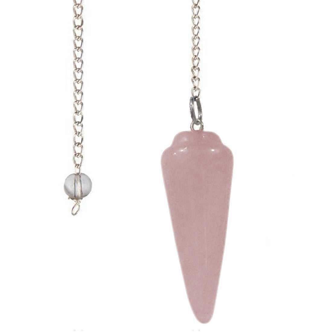 Rose Quartz Cone Pendulum for Intuition and Healing