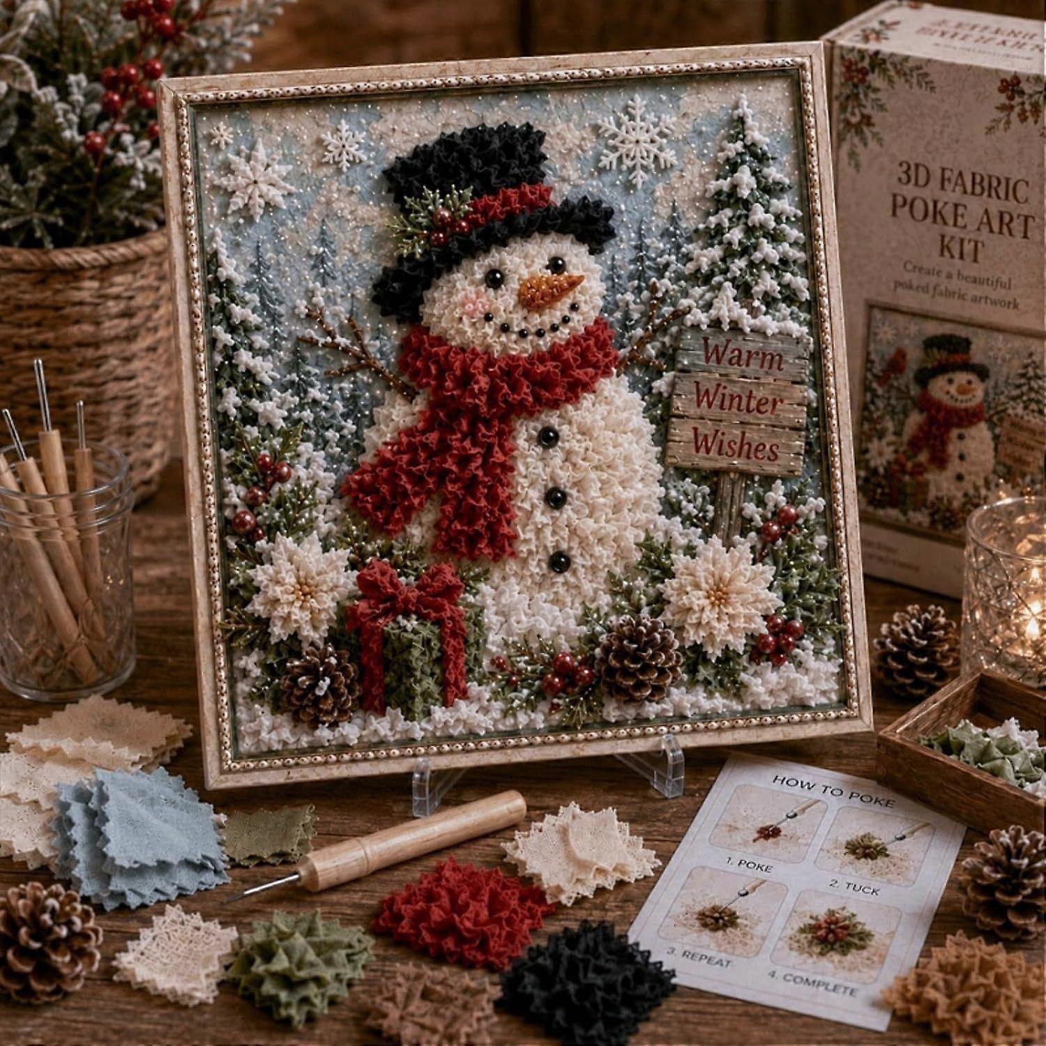 Vintage-Style 3D Christmas Poke Kit