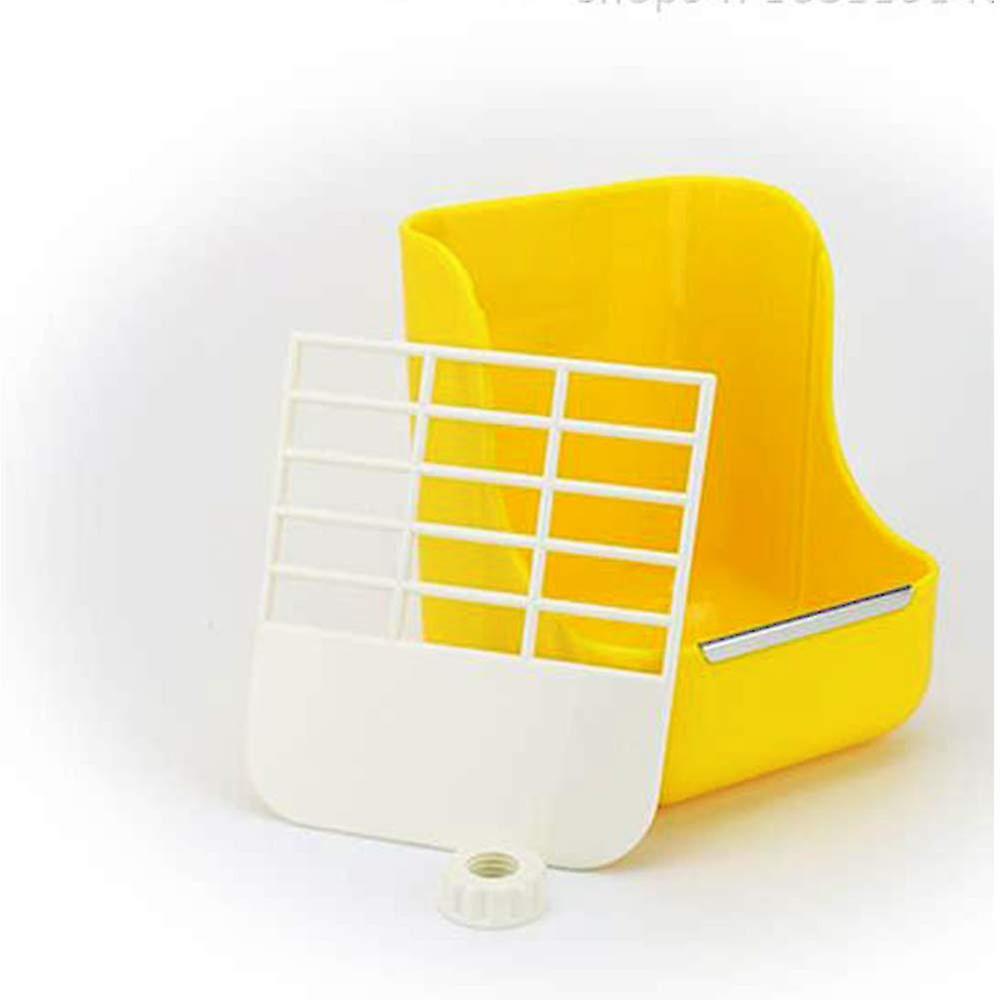 Hay Food Bin Feeder For Rabbit Guinea Pig Chinchilla And Other Small Animals, 2 In 1 For Grass And Food (pink)