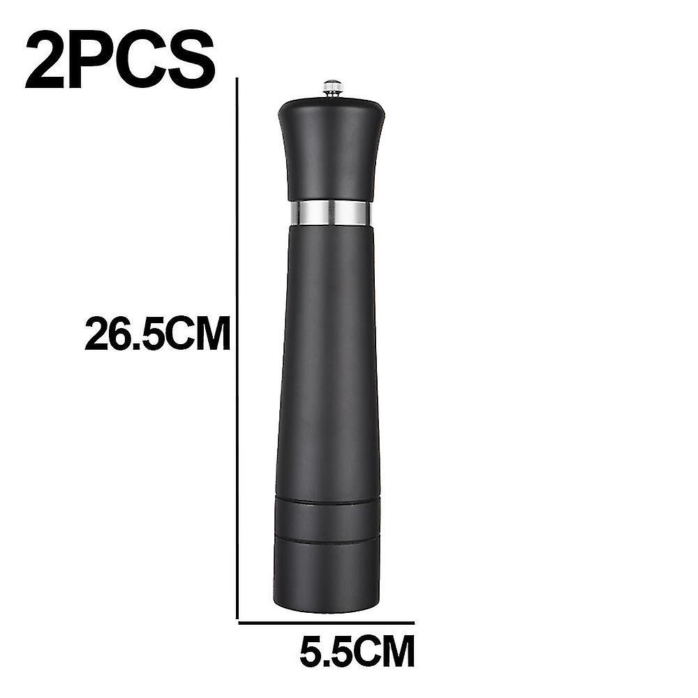 Salt And Pepper Grinders Refillable Set With Ceramic Mechanism,solid