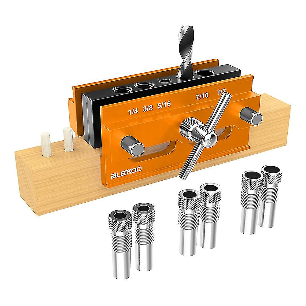 Self Centering Doweling Jig Kit, Drill Jig For Joiner Set, Adjustable Width Drilling Guide Accessor