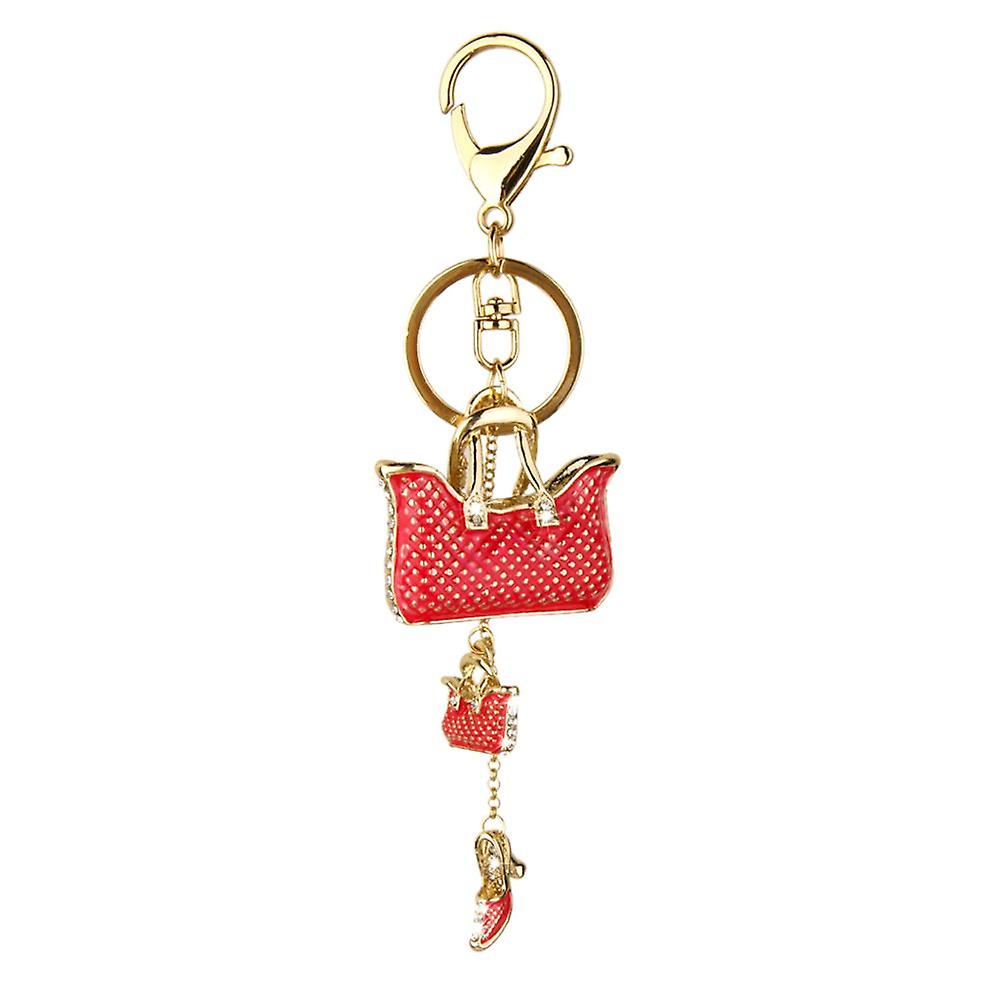 Creative Crystal Bag Charm Pendant Keychain Keyring