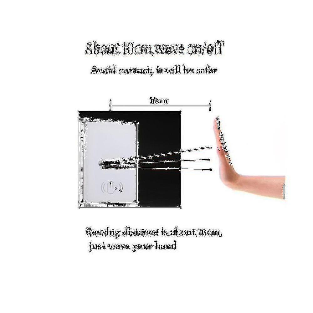 Wall Smart Light Switch Infrare Ir Sensor No Need Touch Glass Screen Panel Electrical Power On Off