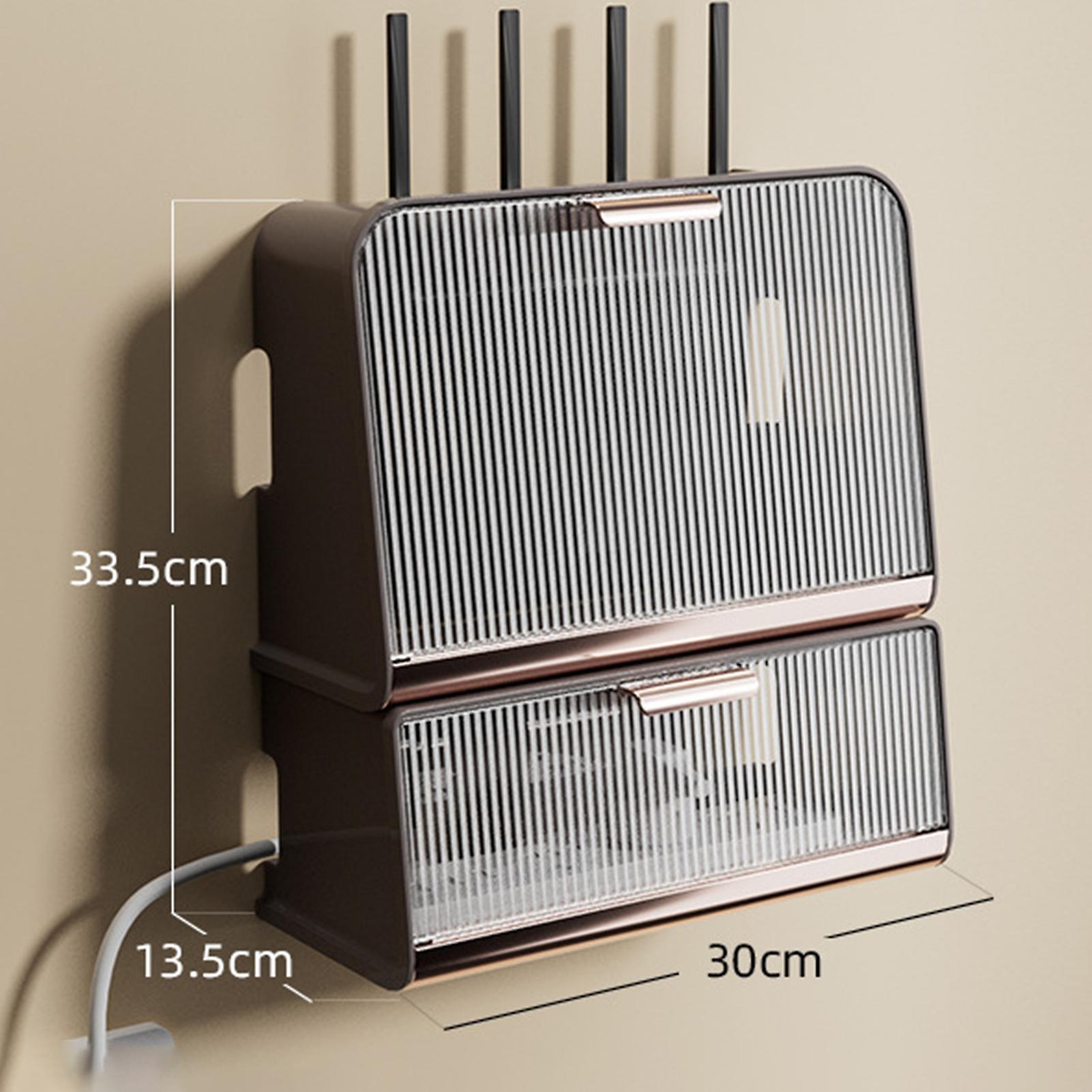 Wall Mounted Power Strip Holder No Drilling Hanging Rack Box