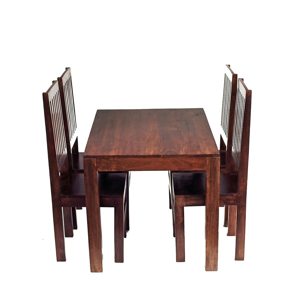 Mitzi Mango 4 Ft Dining Set With Wooden Chairs