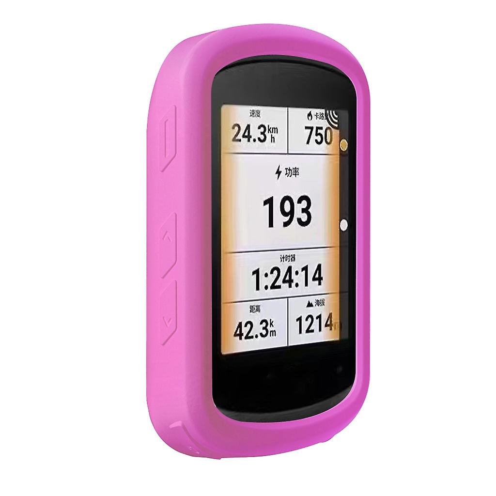 For-Garmin Edge 840 Skin Case Schale Gehäusehülle Sleeve Fahrrad Fahrradcomputer Silikon Rosa