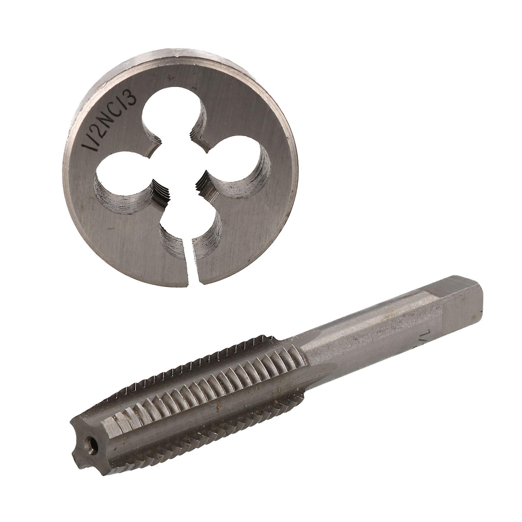 1/2" x 13 UNC Tap & Die Tungsten Steel Taper and 38mm Split Die