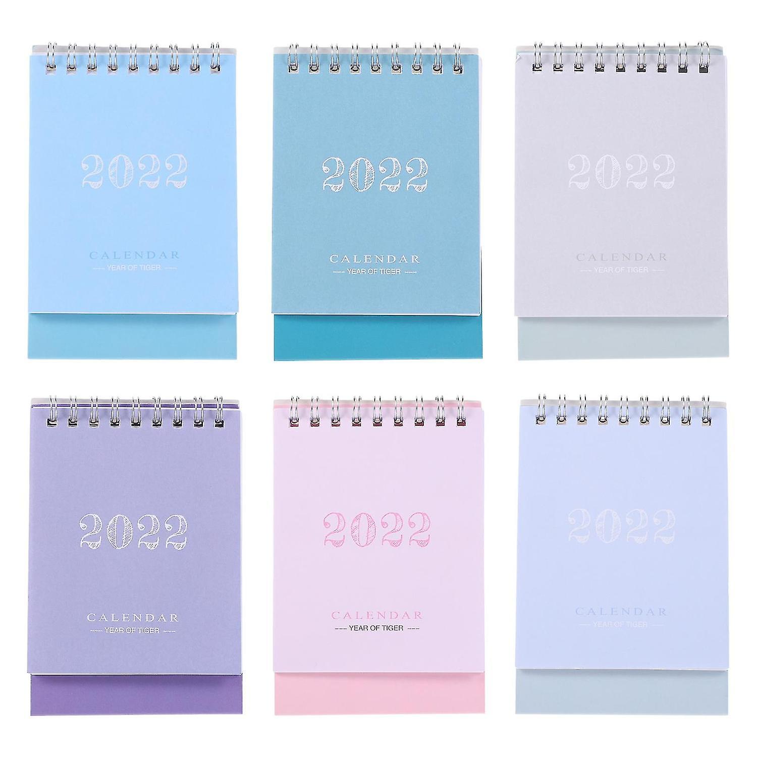 6pcs Practical Creative Durable Desktop Ornaments Table Calendars For Office Home