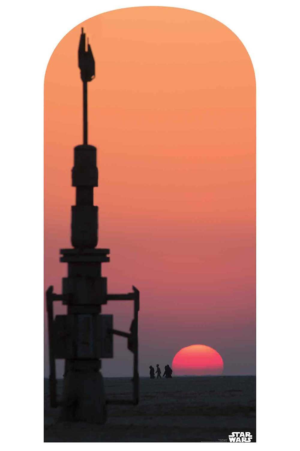 星球大战 Jakku 日落官方纸板剪纸/立式背景