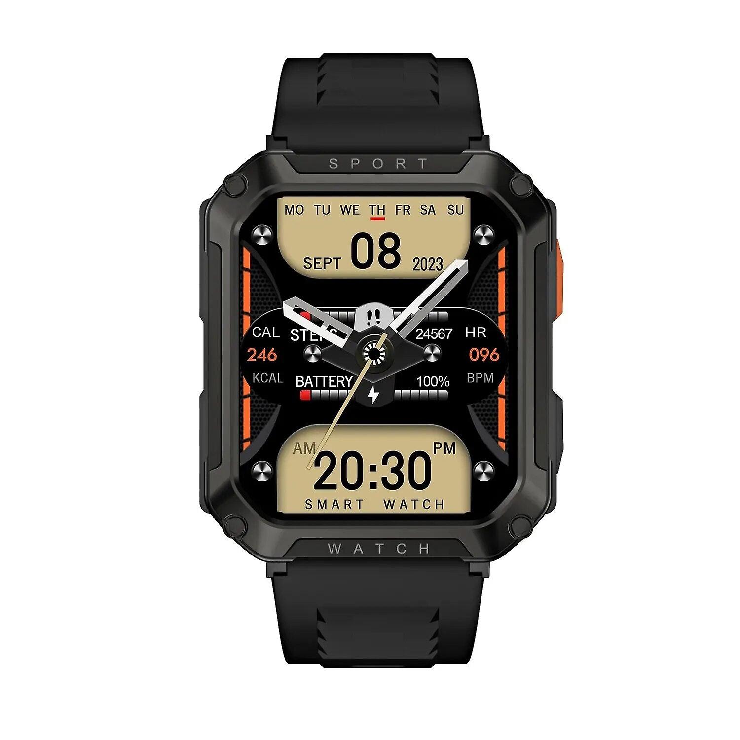 T8 Pro Outdoor Military Smart Watch Men Bluetooth Call Sport Smartwatch 2.01 Inch Big Screen Voice Assistant Fitness Watches