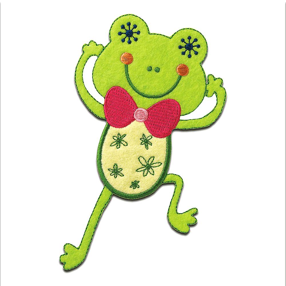 Patch - Frog - green - 12,3x7,3cm - Iron-on patches