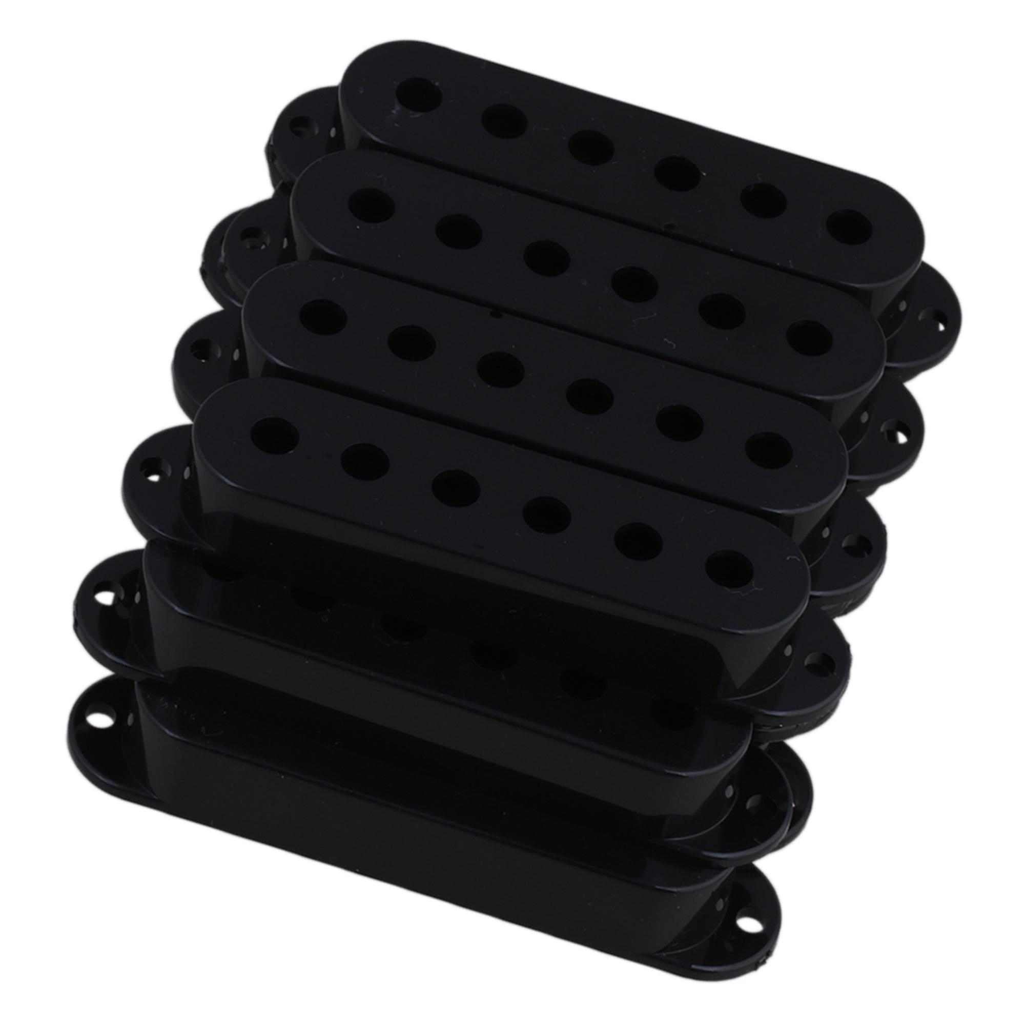 10PCS Black Single Coil Pickup Covers 50/52/52mm for 6 String Electric Guiar