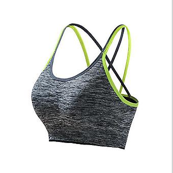 Gewatteerde sportbeha's voor dames Gekruiste rugsteun Sneldrogende sportbeha voor training Crop Tank Top