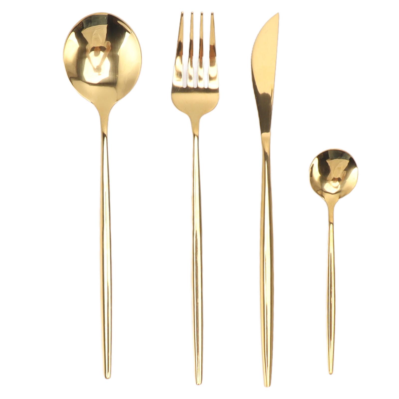 4 Piece Flatware Set Mirror Polished Cutlery Utensil Set Restaurant Eating Tableware Set for Restaurant Home