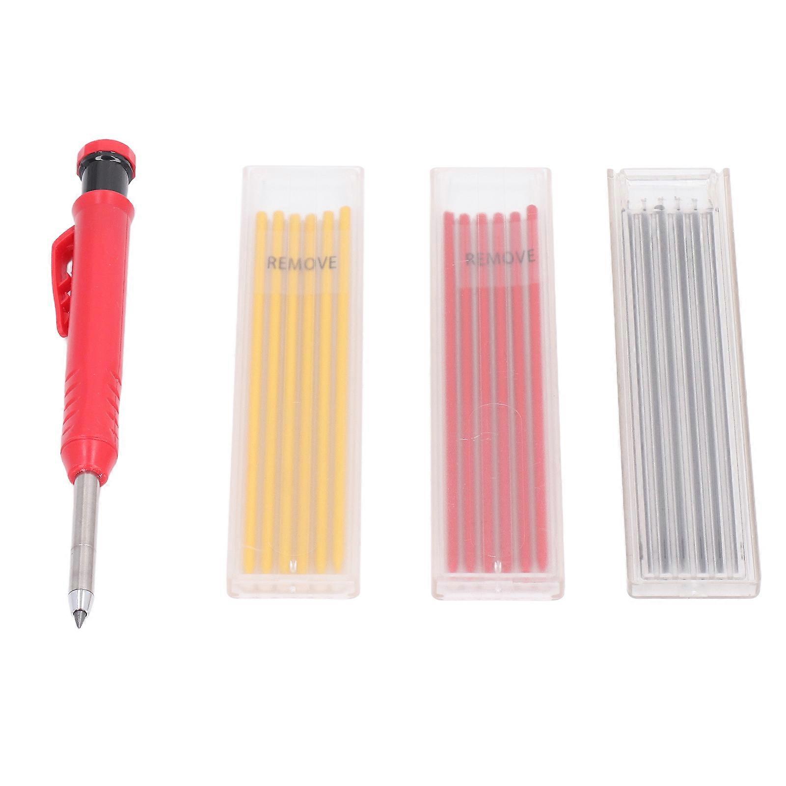 19Pcs Carpenter Pencil Set ABS Tungsten Carbide Construction Carpenter Marker with Refill