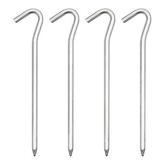 Picchetti per tende in alluminio, 4 picchetti per tende esagonali con gancio 7 pollici di lunghezza pioli per baldacchino