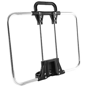 Fällbar cykelväska korg ramstativ för korgväska vikbara cykeltillbehör 40x30cm silver
