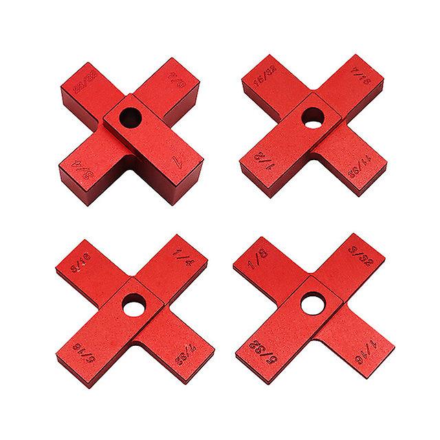 4Pcs Woodworking Cross Height Measuring Gauge Set Table Saw Depth Gauge Setup Blocks Precision 16-size Router Table Set Up Bars