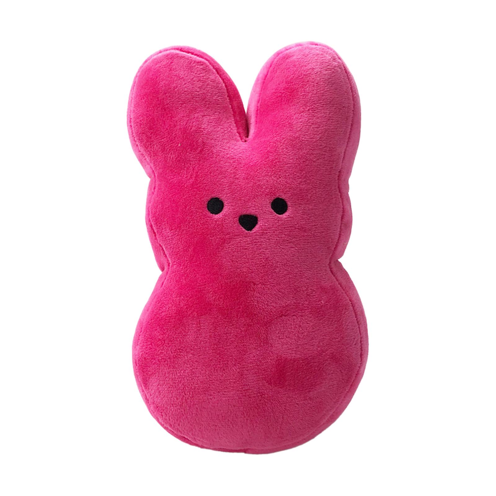 Rose Red Peeps Bunny Plush - Easter Decorative Cartoon Toy