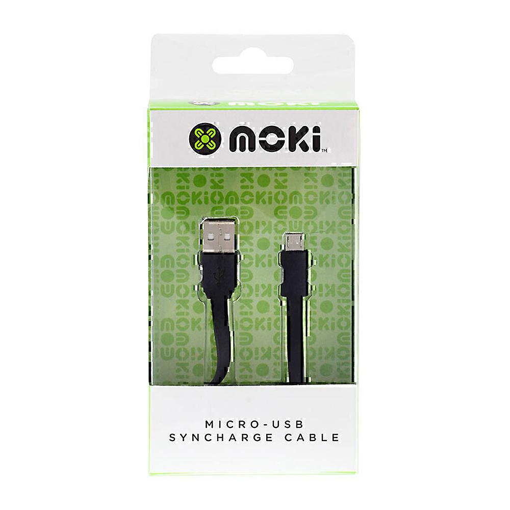 Moki Premium User-friendly Durable Compact Micro-USB SynCharge Cable 90cm