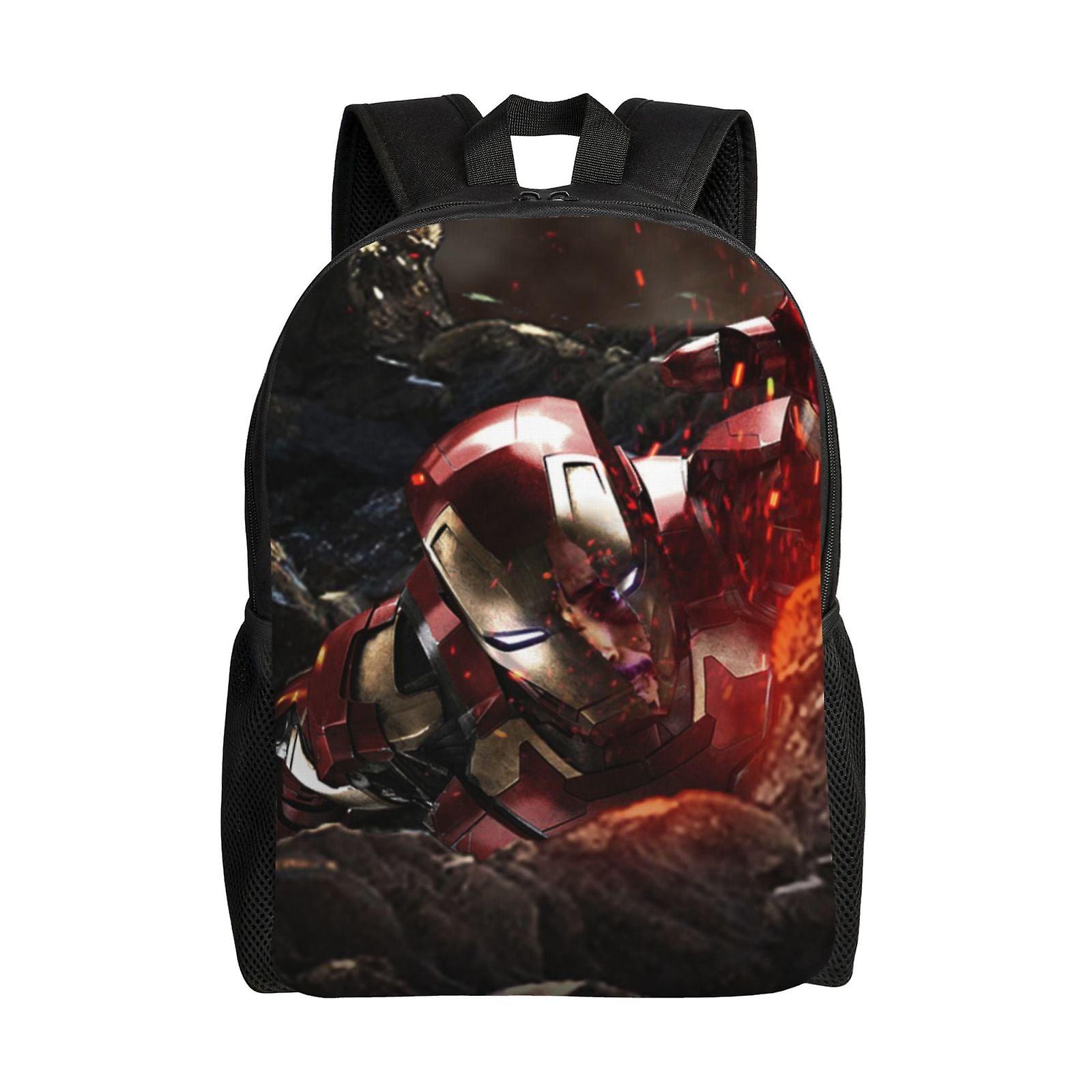 Iron Man Backpack, Travel Laptop Backpack, Water Resistant College School Computer Bag, Durable