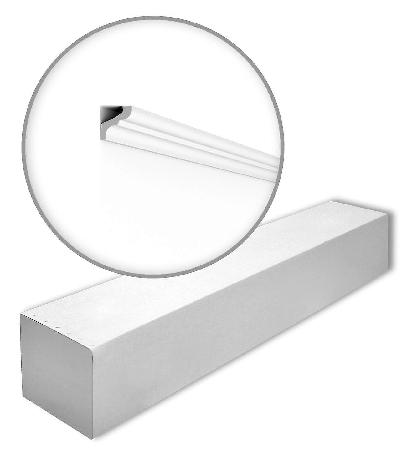 NMC 105 x Cornice moulding F-box 210 meter NOMASTYL Extruded polystyrene (LDPS) 200 cm white pre-primed