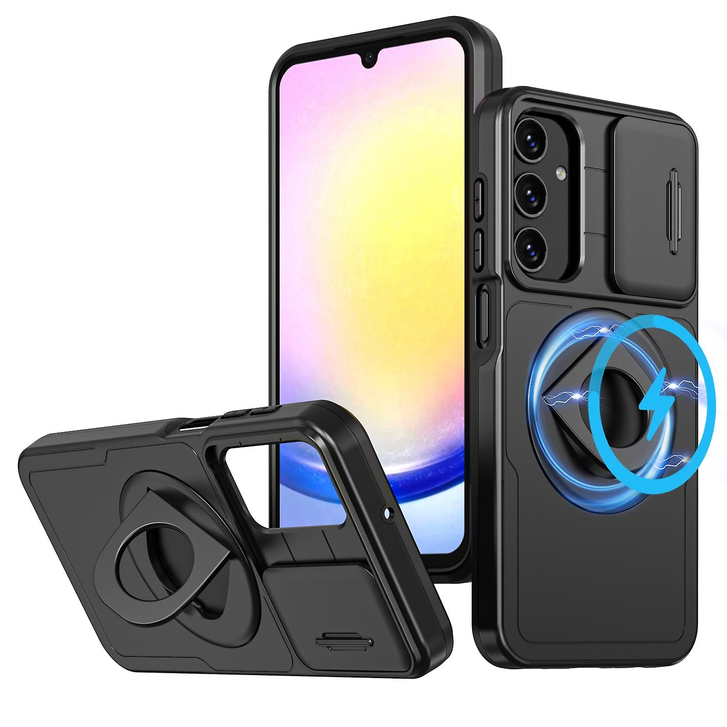 For Samsung Galaxy A34 5G Camshield MagSafe Ring Holder Armor Phone Case