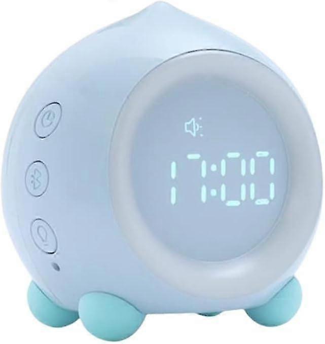 Kids Alarm Clock Digital Peach Sleep Training Clock Wake Up Clock Night Light and Light Sensor Funct
