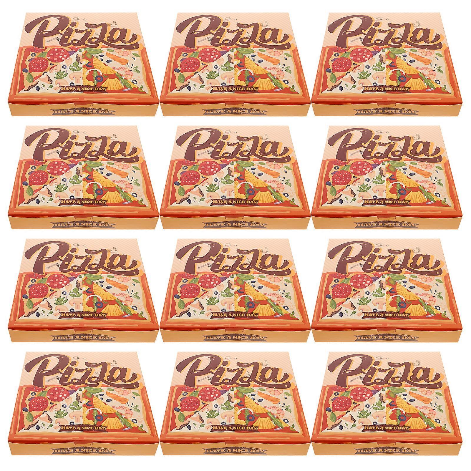 40PCS Pizza Wrapping Case Pizza Takeaway Boxes Paper Pizza Storage Boxes