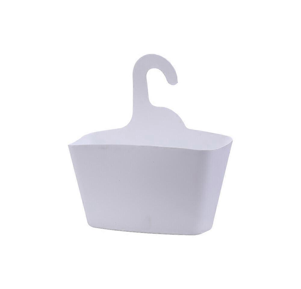 Shower basket with hook, polypropylene, multifunction basket, white