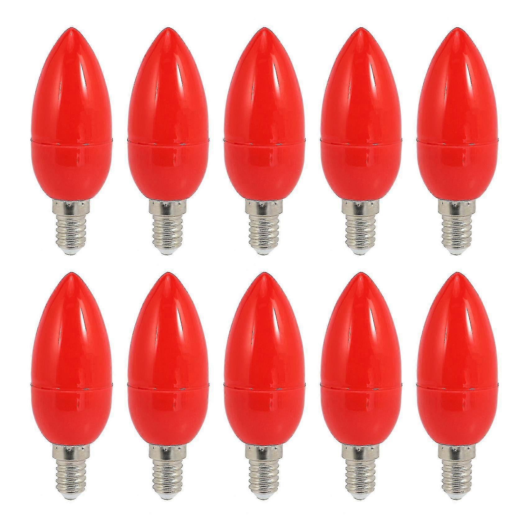 10x Led Bulbs Red Lamp God S Saving S,e14