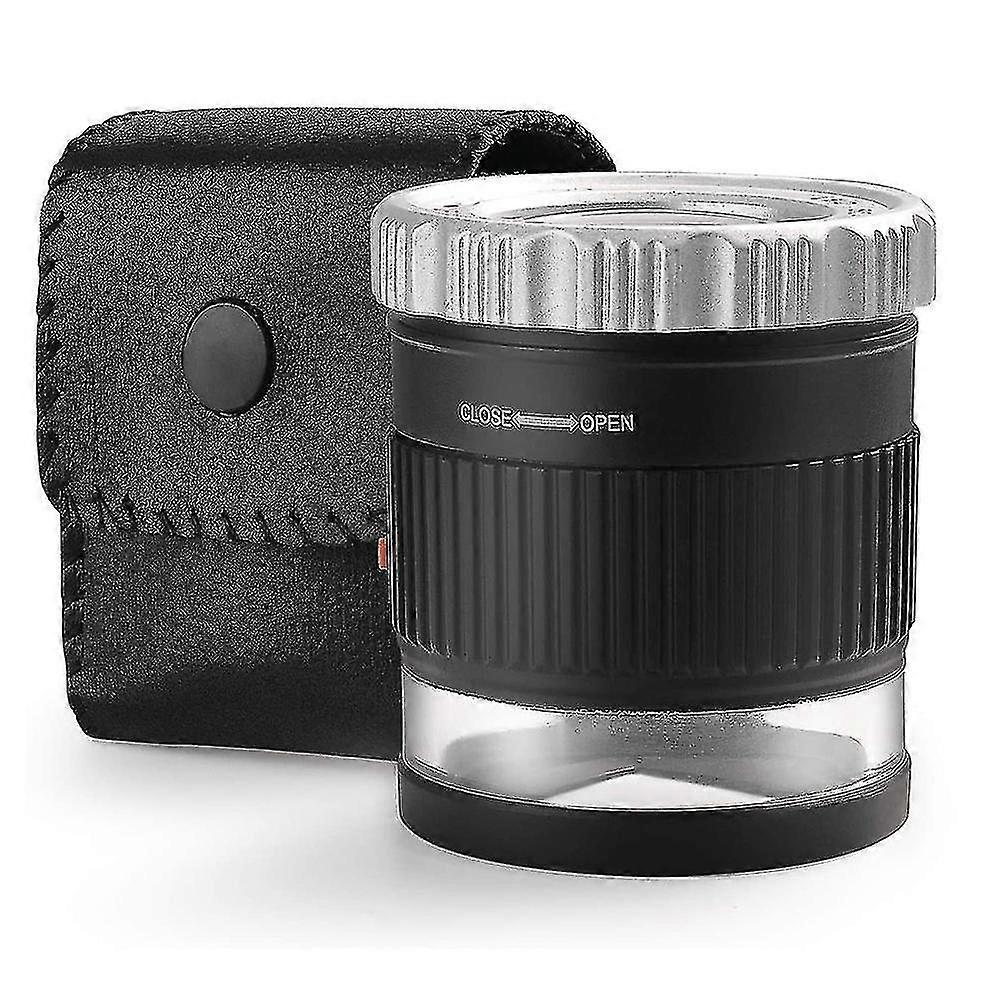 Loupe Magnifier 30x Magnifier Illuminated Adjustable Length Desktop Magnifier With 6 Lights For Jewelry Textile