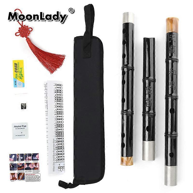 F Key Résine Flûte polyvalente Soufflage vertical horizontal à trois sections à double usage pour débutants Anti-chute Anti-crac