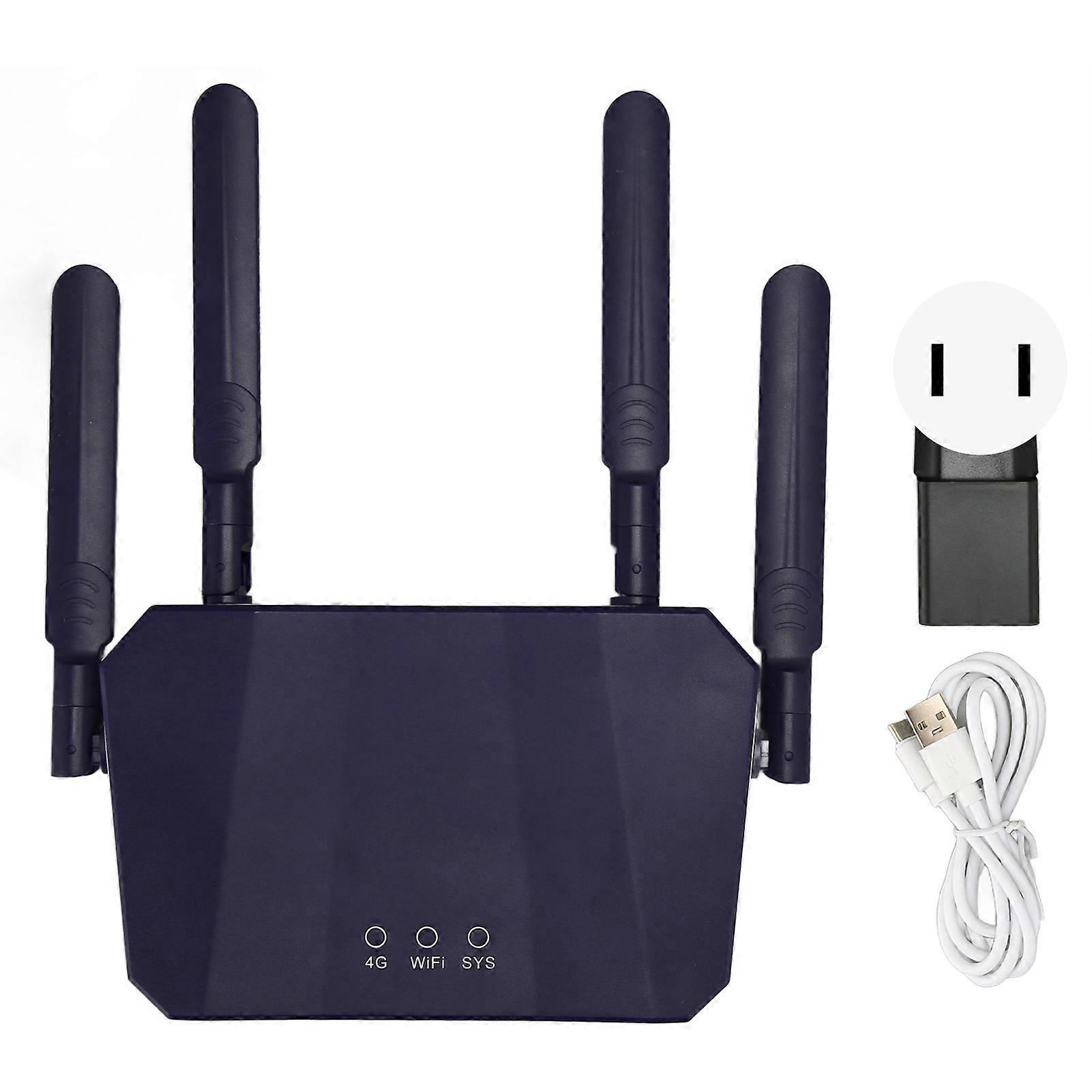 4G LTE Wireless Router Professional High Speed 300Mbps Mobile WiFi Hotspot with SIM Card Slot for Home Office 100?240V US Plug