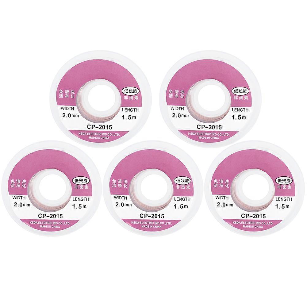 5pcs BGA Solder Wick Desoldering Wire Braid Solder Remover Wire 1.5m