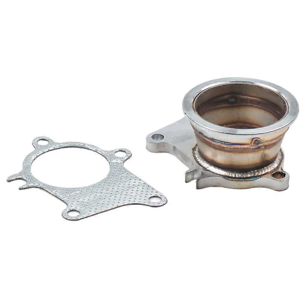 thumbnail interactive-video image 1 of RASTP T3/T4 Turbo Downpipe Adapter – 5 Bolt Flange To 3 Inch V-Band, Stainless Steel 1 of 6