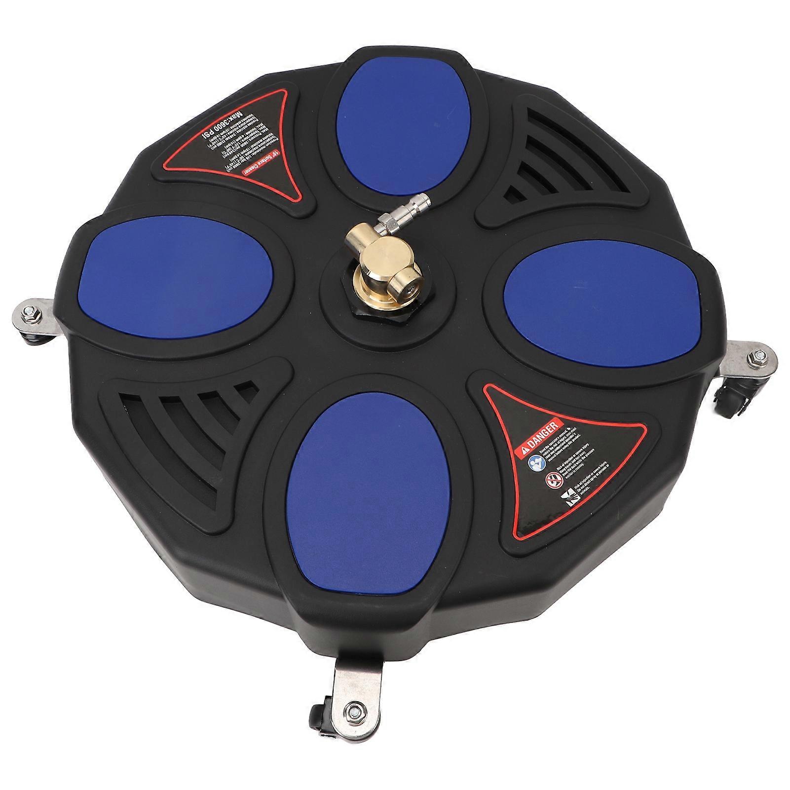 Pressure Surface Cleaner 1/4inch Quick Connect 16inch 3600PSI with Wheels Pressure Washer for Garden Road