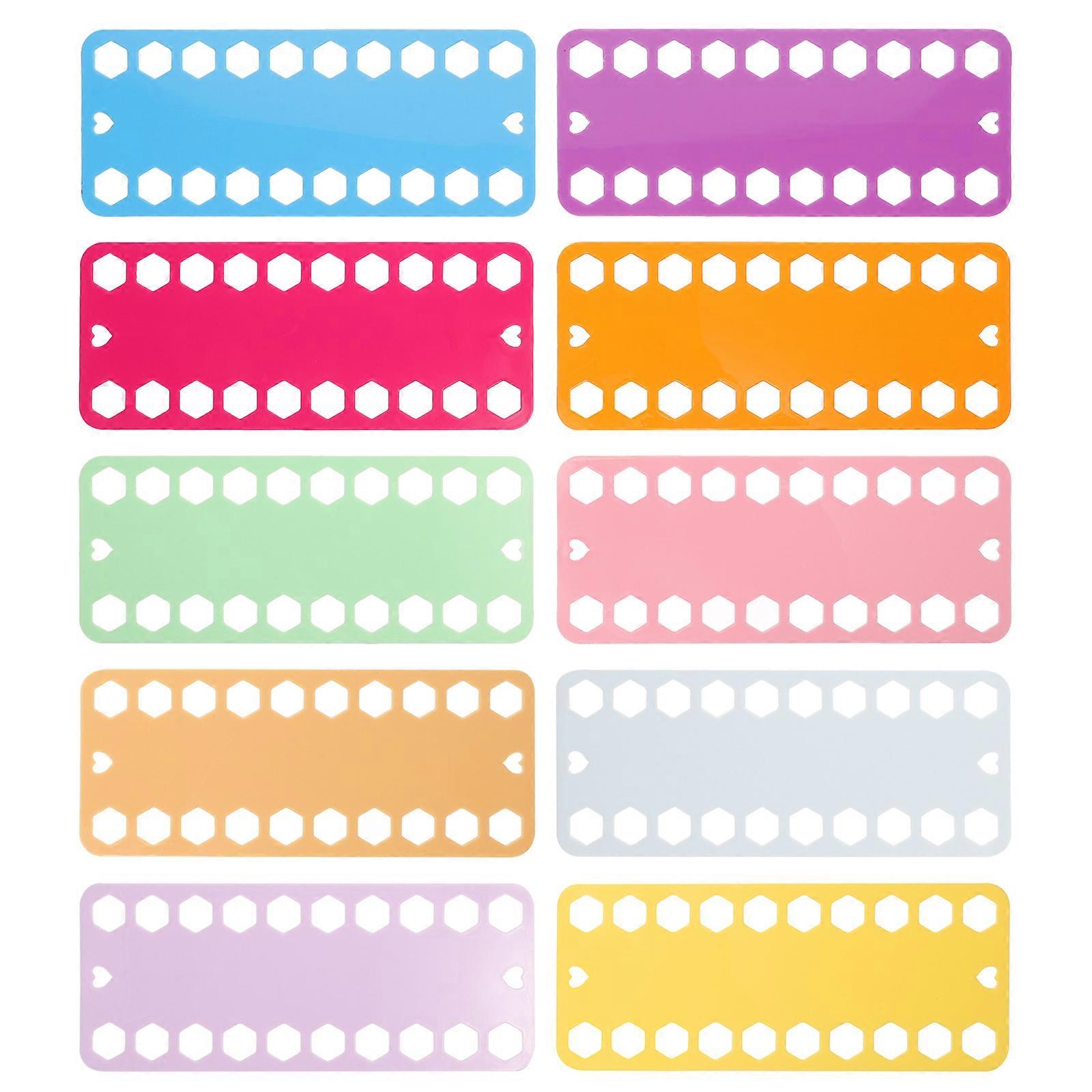 10Pcs Plastic Floss Bobbin Plastic Sewing Thread Winding Plate Cross Stitch Embroidery Tool
