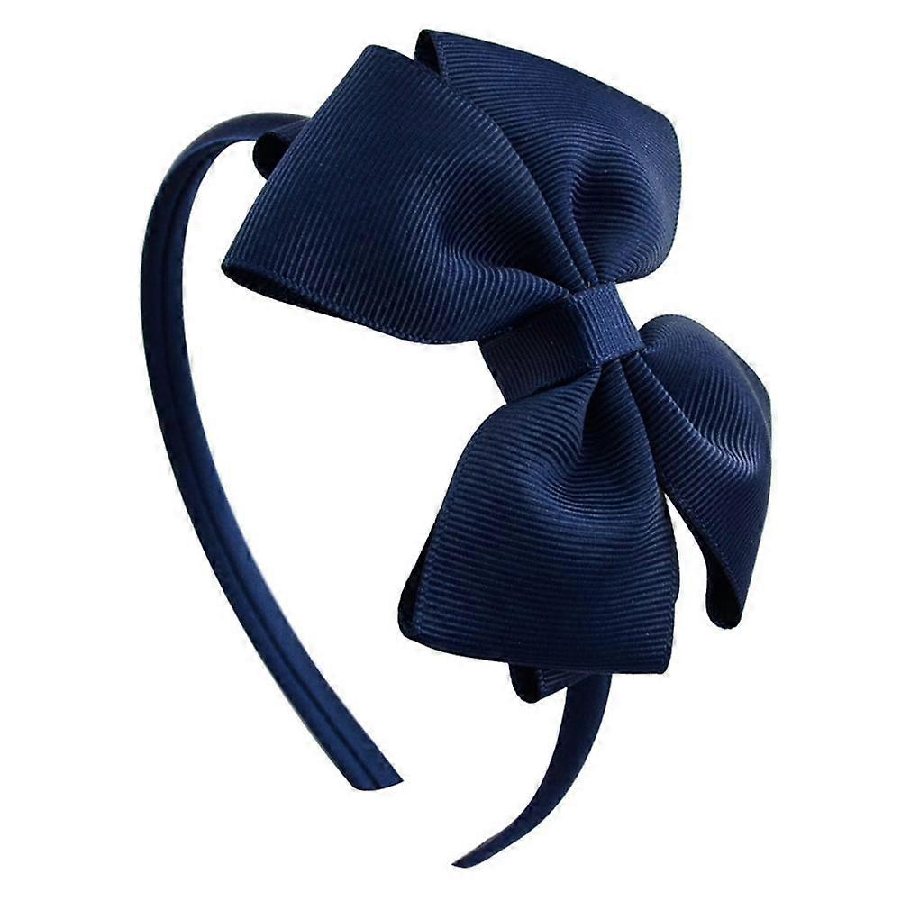 エレガントなブラックボウヘアフープ-ファッショナブルなグログランリボンヘッドドレス