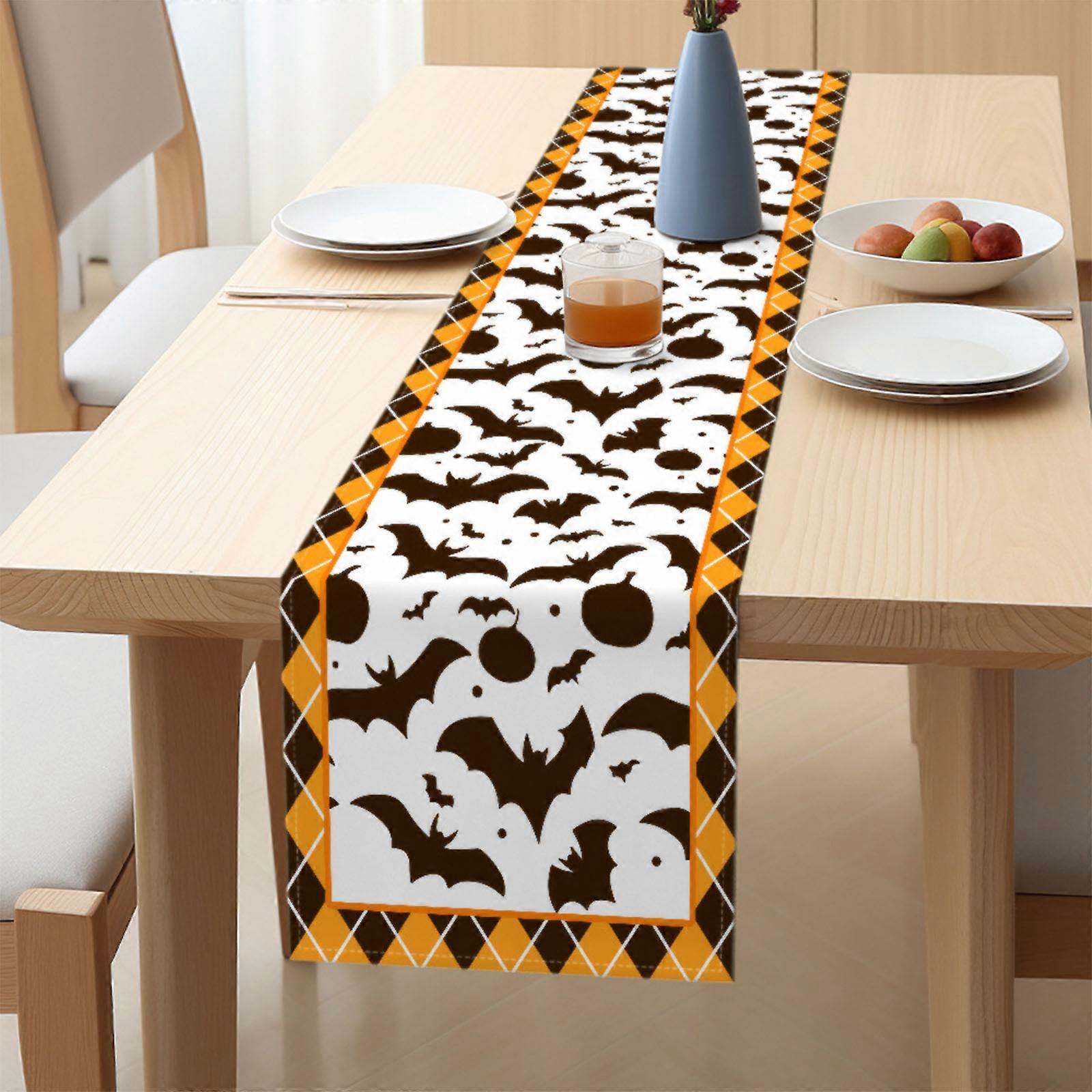 Halloween Costumes Halloween Printed Table Runner Restaurant Tablecloth Factory Direct  Imitation Linen Placemat Napkin