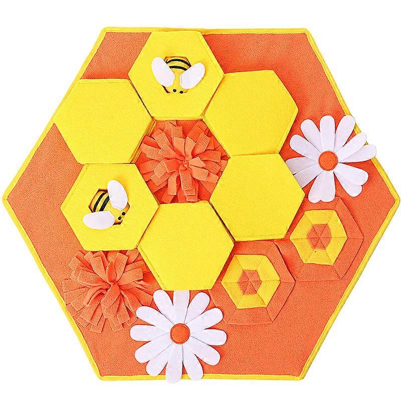 Pet Bee Sniffing Pad Dog Food Hiding Training Item Consumption Physical Interaction Play Relieving Stuffy Dog Toy