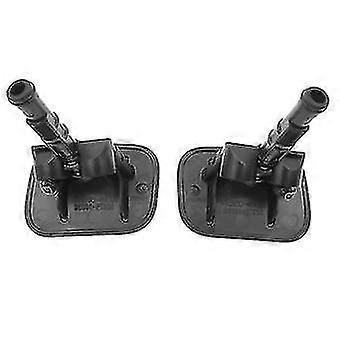 Pair Black Headlight Washer Nozzle Covers For Ford Focus 2012-2014 - Left & Right - Replacement