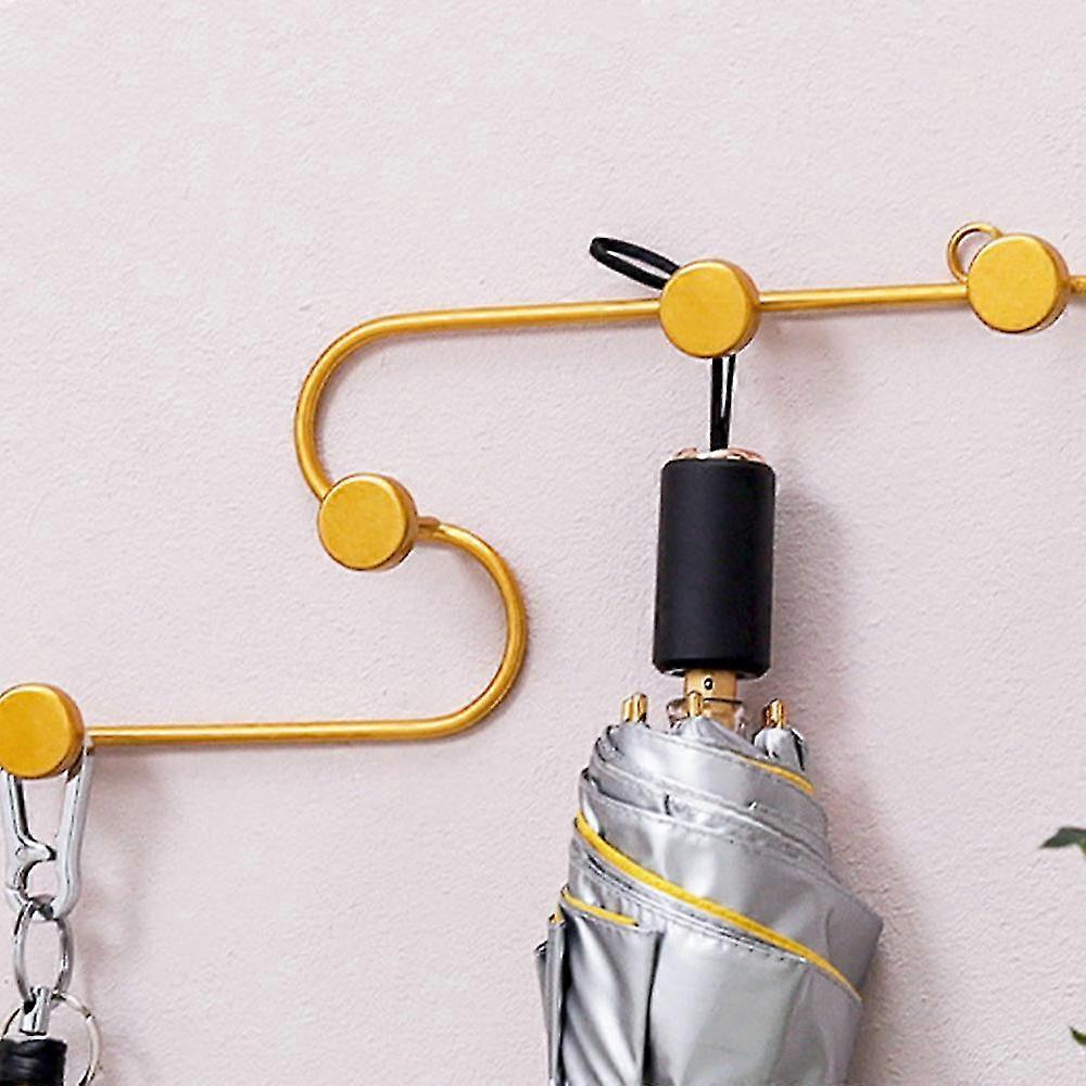 Kreativ metalkrog multifunktionel vægmonteret bøjlefrakke nøglekrogholder