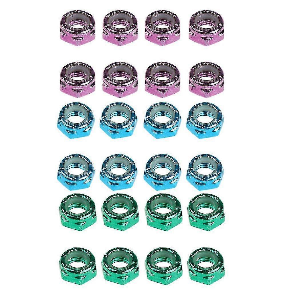 24pcs skateboard wheel axle screw nuts longboard hardware accessories