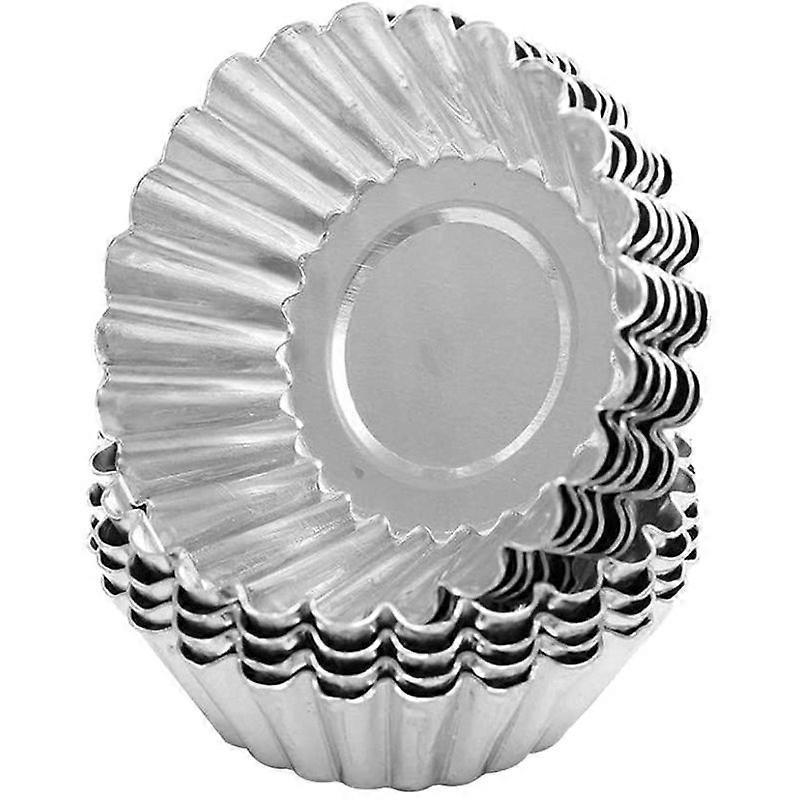 30pcs Egg Pie Mold Non Stick Aluminum Cupcake Cake Cookie Pudding Tin