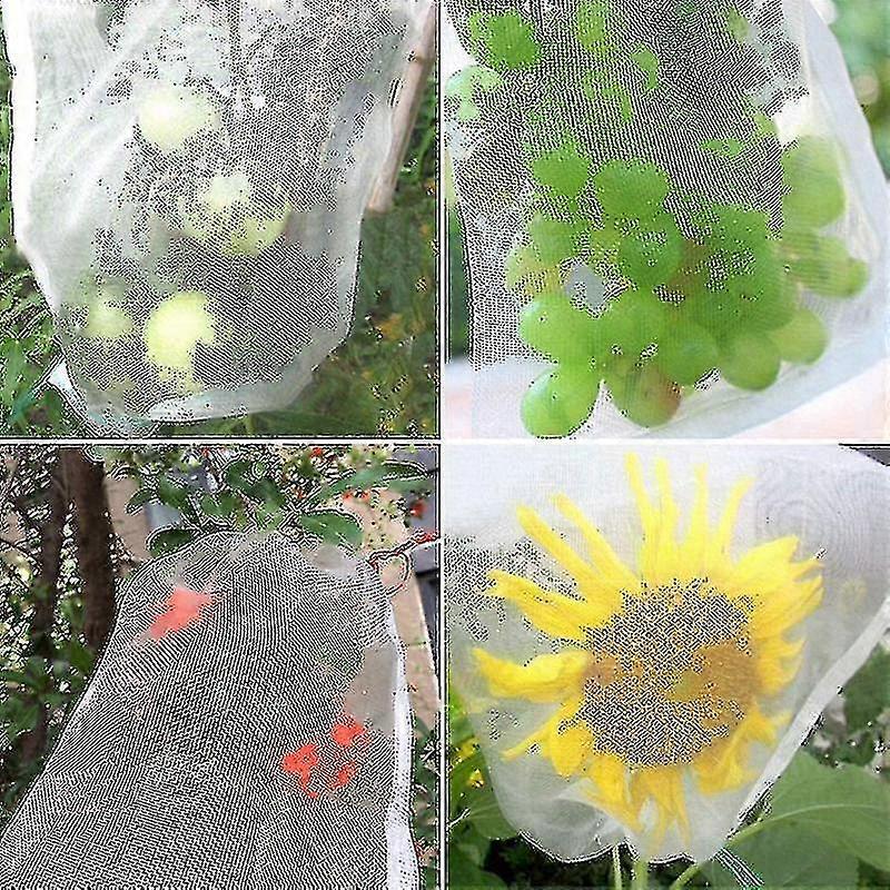 졸라매는 끈을 가진 100pcs 뭉치 보호 부대 23x17cm 포도 과일 organza 부대는 백색을 줍니다