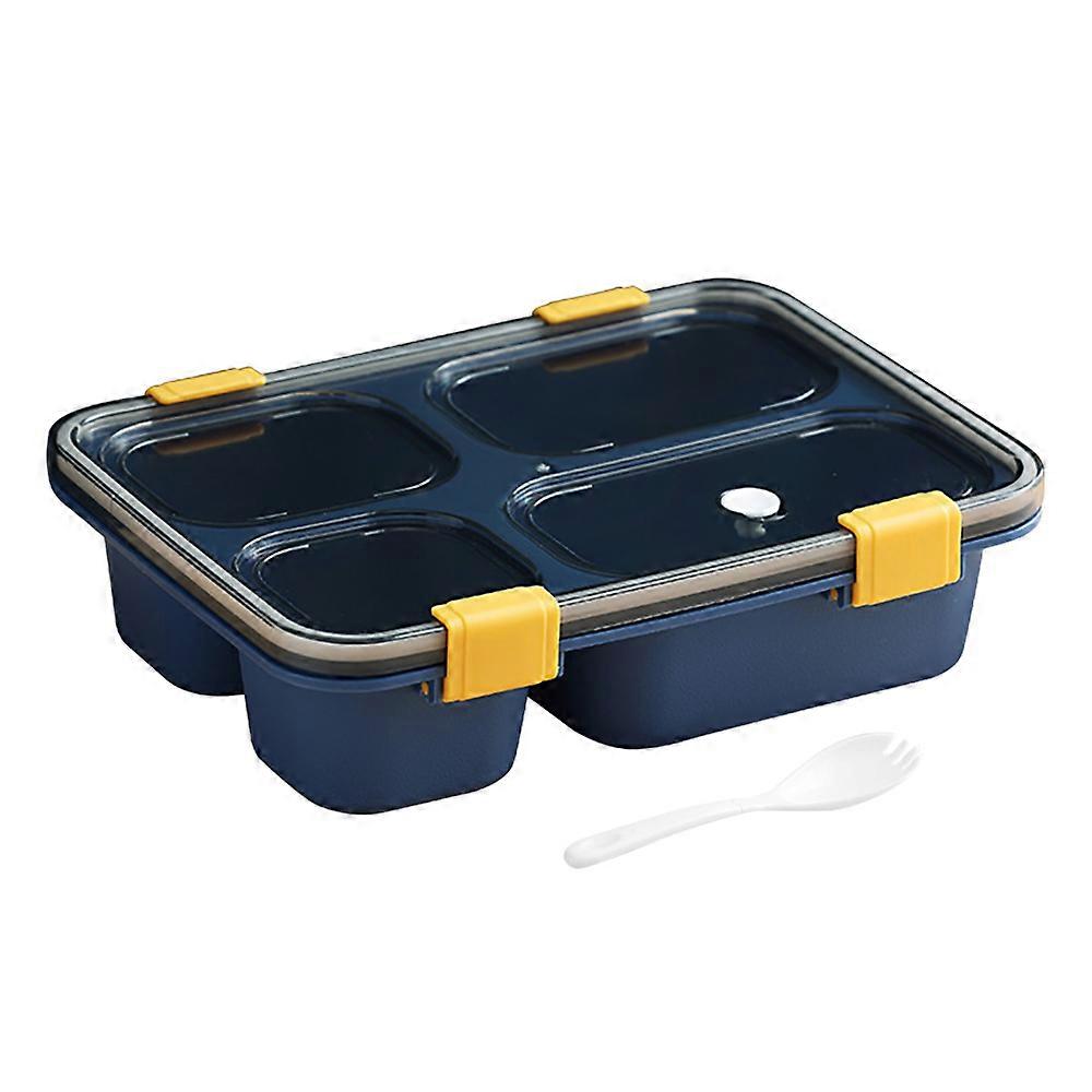 4 Grid Plastic Lunch Box Split Grid Lunch Box Bento Box Student Warm Tableware Capacity Insulated L