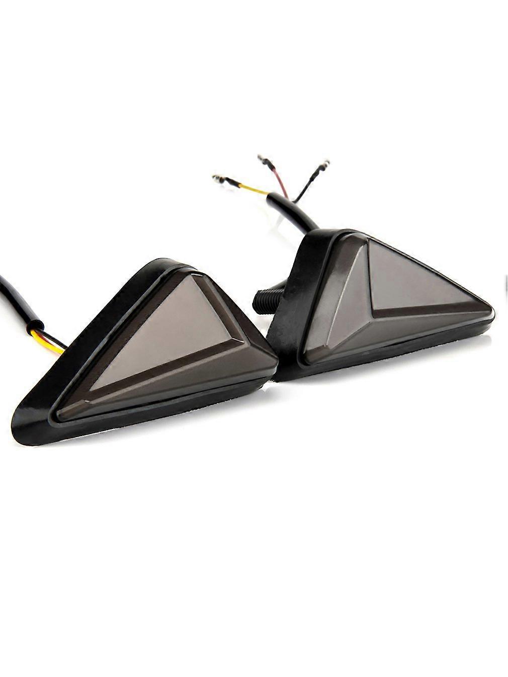 1 par L-formet motorsykkel flush mount trekant blinklys LED-indikatorlampe DRL blinklys LED-blinklys